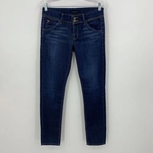 Hudson Collin Flap Skinny Jeans Size 28 Dark Wash Low Rise Zip Fly Soft‎ Denim